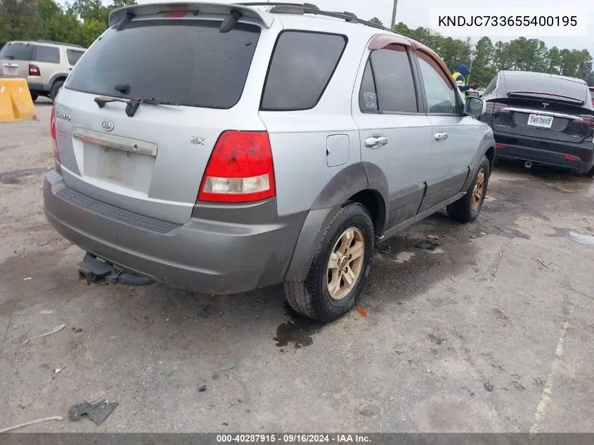 KNDJC733655400195 2005 Kia Sorento Ex/Lx