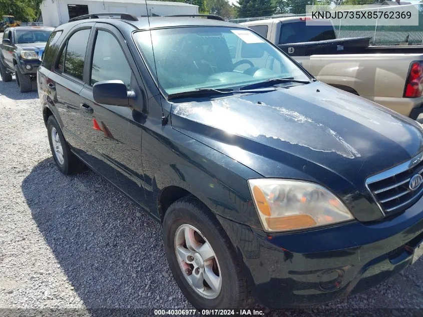 2008 Kia Sorento Lx VIN: KNDJD735X85762369 Lot: 40306977