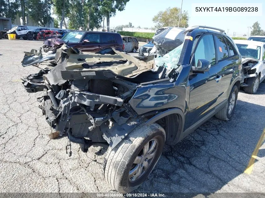 2011 Kia Sorento Lx VIN: 5XYKT4A19BG089238 Lot: 40366900