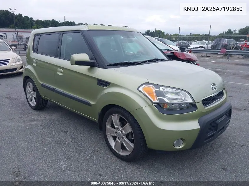 2010 Kia Soul ! VIN: KNDJT2A26A7192850 Lot: 40375845