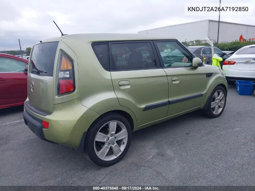 2010 Kia Soul ! VIN: KNDJT2A26A7192850 Lot: 40375845