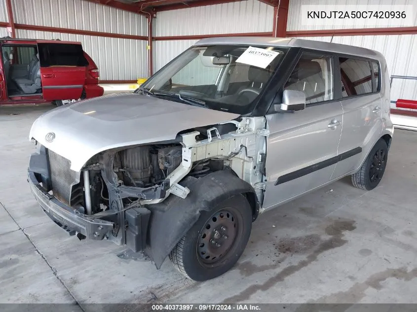 2012 Kia Soul VIN: KNDJT2A50C7420936 Lot: 40373997