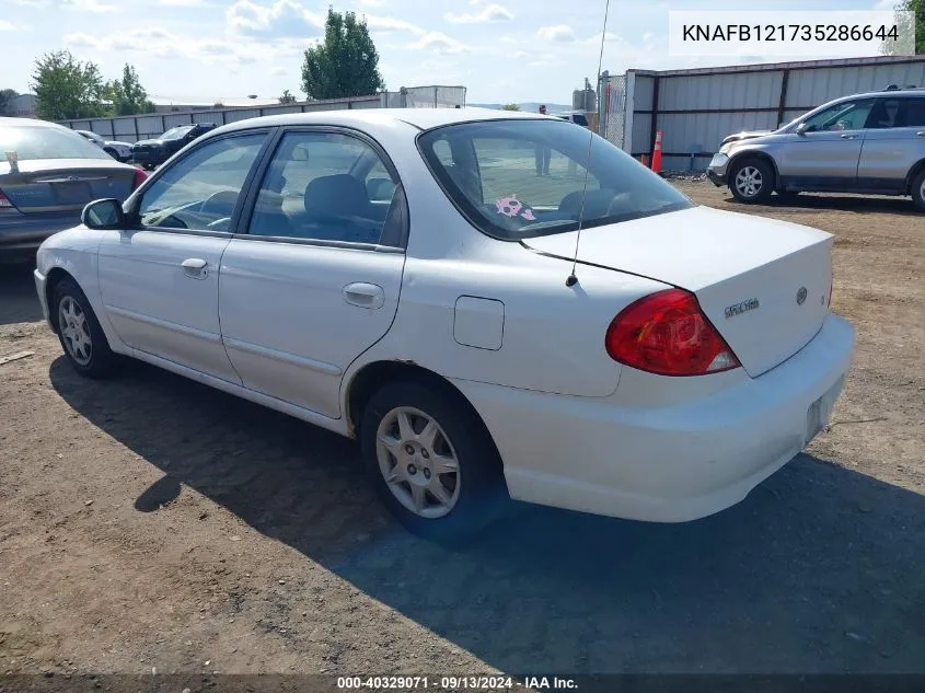 KNAFB121735286644 2003 Kia Spectra Ls