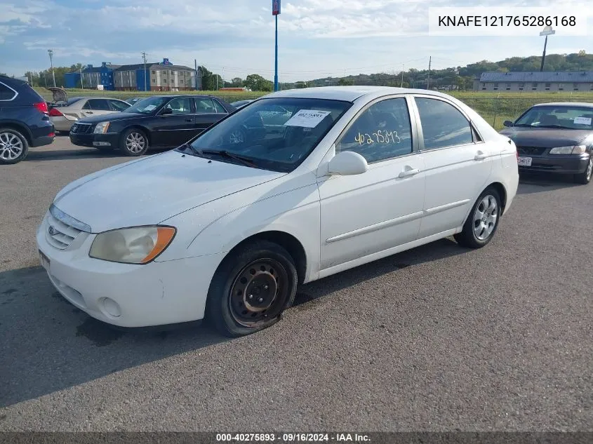 2006 Kia Spectra Lx/Ex VIN: KNAFE121765286168 Lot: 40275893