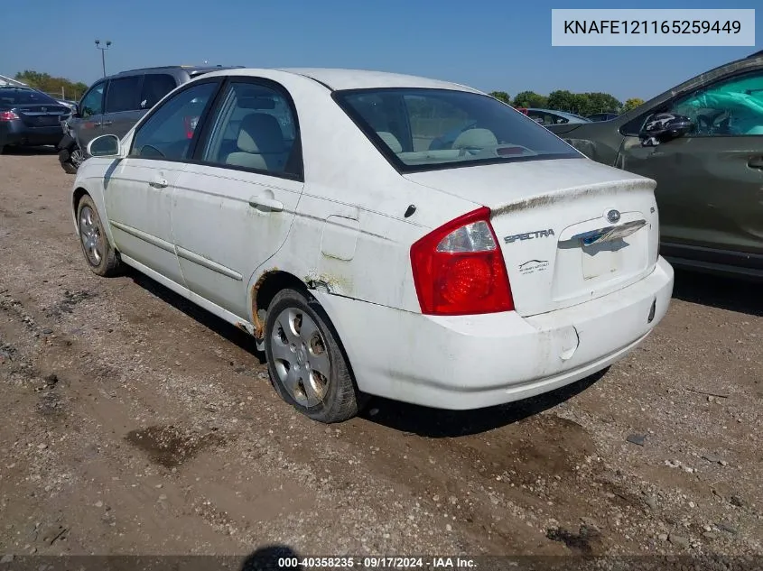 KNAFE121165259449 2006 Kia Spectra Ex/Lx/Sx