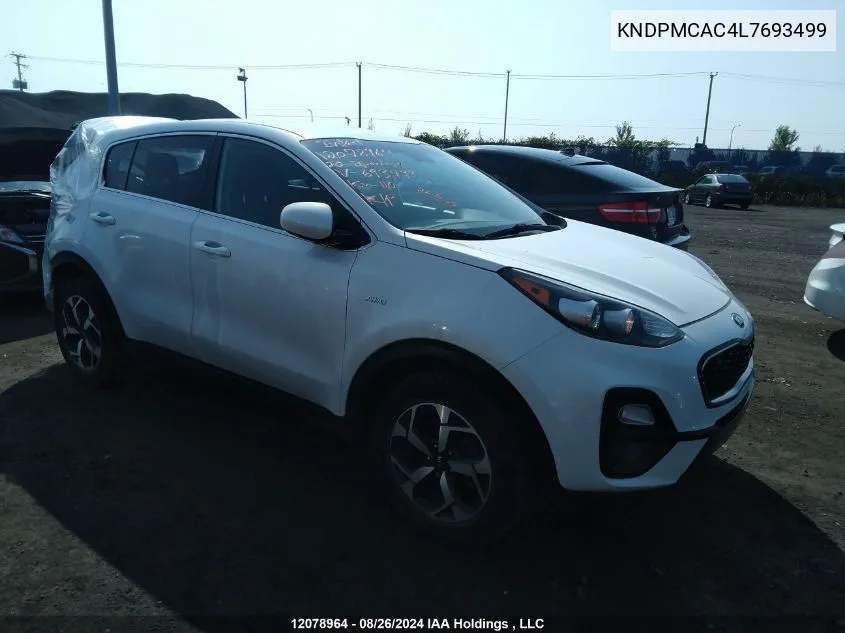 2020 Kia Sportage VIN: KNDPMCAC4L7693499 Lot: 12078964