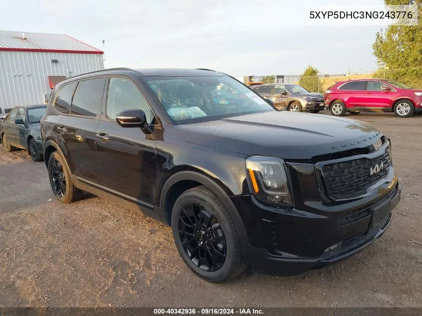 2022 Kia Telluride Sx VIN: 5XYP5DHC3NG243776 Lot: 40342936