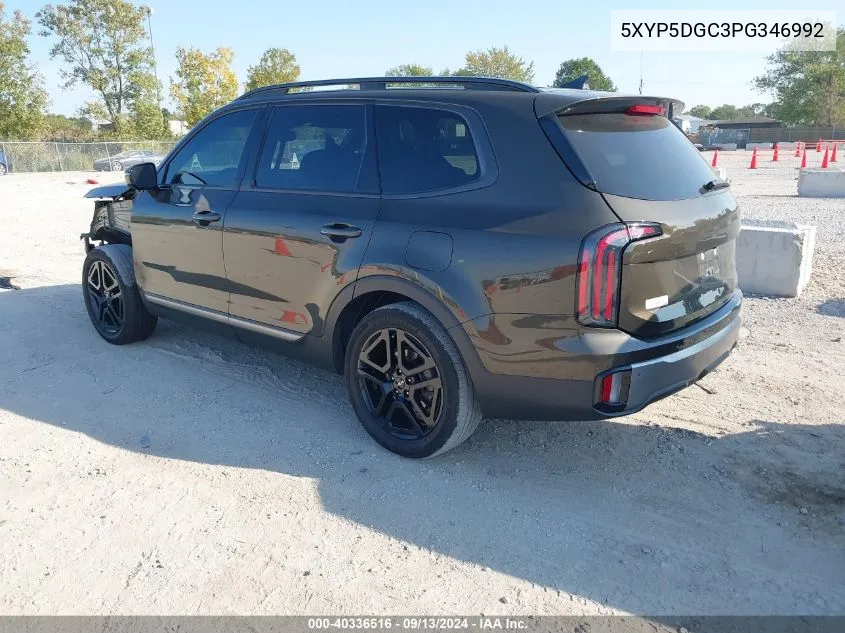 2023 Kia Telluride Sx X-Line VIN: 5XYP5DGC3PG346992 Lot: 40336516