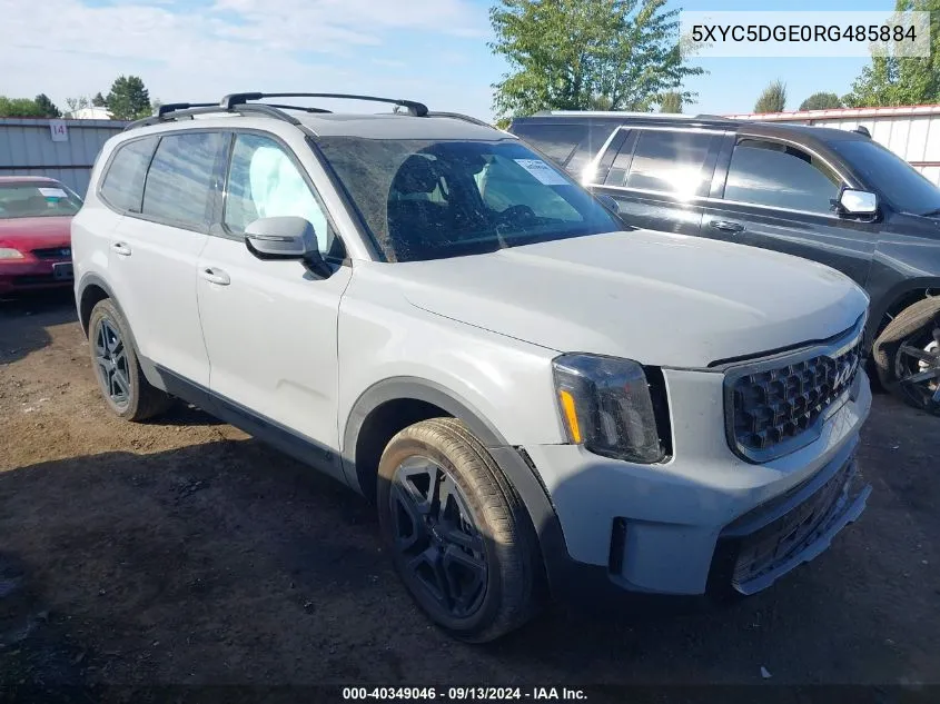 2024 Kia Telluride Sx Prestige/Sx Prest X-Ln VIN: 5XYC5DGE0RG485884 Lot: 40349046