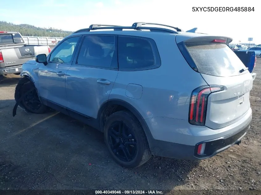 2024 Kia Telluride Sx Prestige/Sx Prest X-Ln VIN: 5XYC5DGE0RG485884 Lot: 40349046