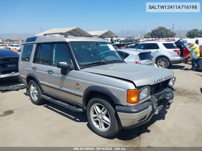 2001 Land Rover Discovery Series Ii VIN: SALTW12411A716198 Lot: 40108039