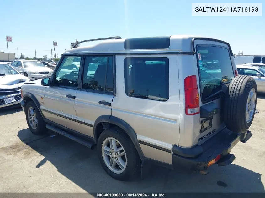 2001 Land Rover Discovery Series Ii VIN: SALTW12411A716198 Lot: 40108039