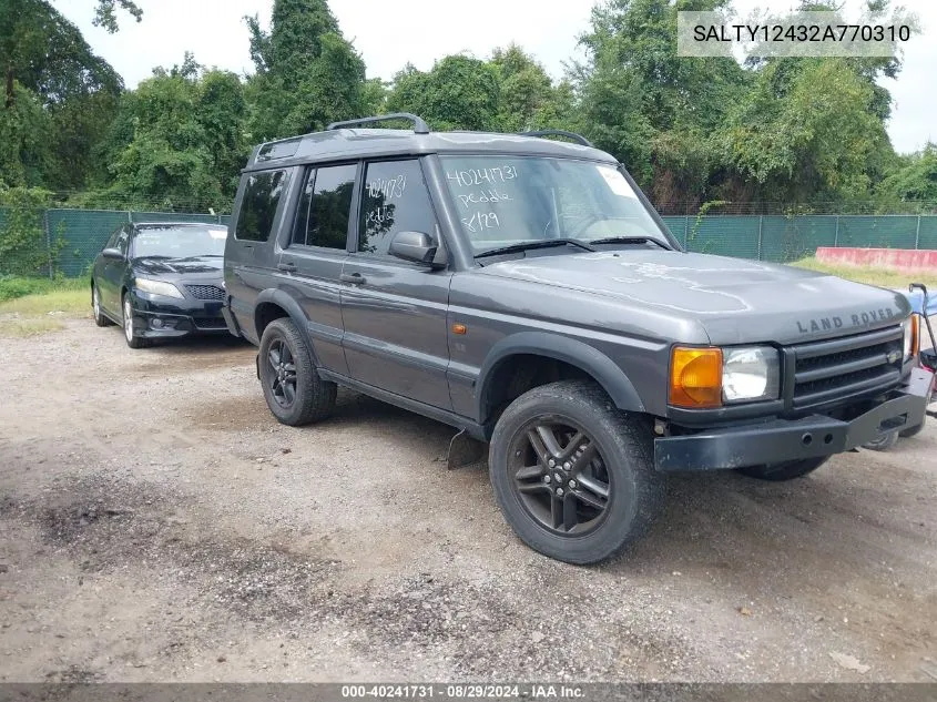 2002 Land Rover Discovery Series Ii Se VIN: SALTY12432A770310 Lot: 40241731