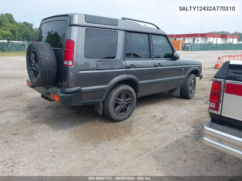 SALTY12432A770310 2002 Land Rover Discovery Series Ii Se