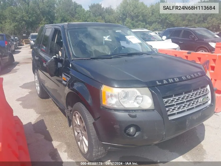 SALFR24N68H113684 2008 Land Rover Lr2 Hse