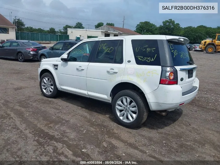 2013 Land Rover Lr2 VIN: SALFR2BG0DH376316 Lot: 40083584