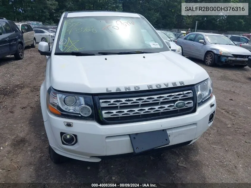 2013 Land Rover Lr2 VIN: SALFR2BG0DH376316 Lot: 40083584