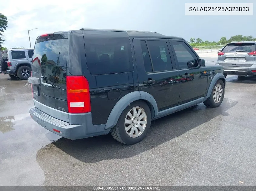 2005 Land Rover Lr3 Se VIN: SALAD25425A323833 Lot: 40305531