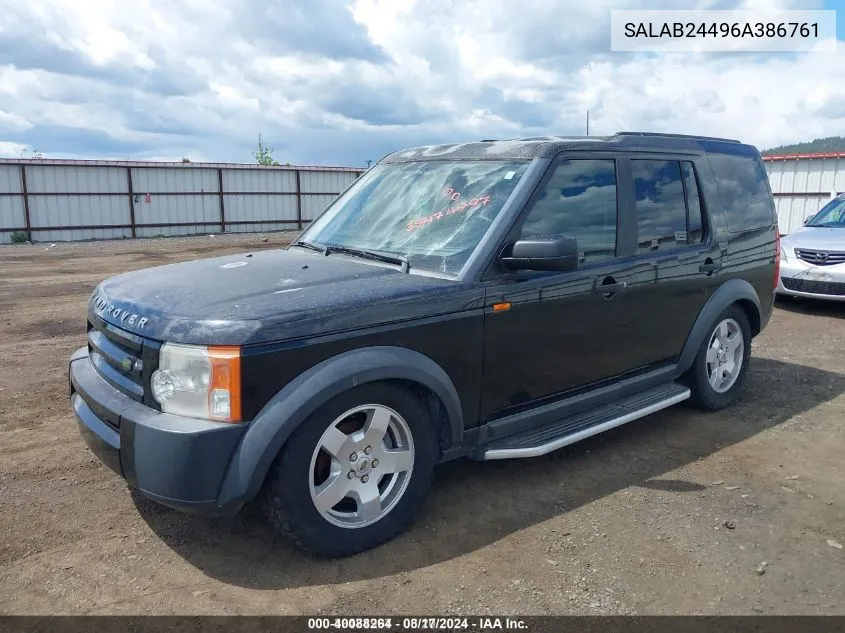 SALAB24496A386761 2006 Land Rover Lr3 V6