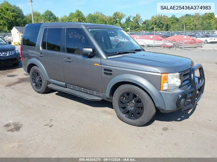 SALAE25436A374983 2006 Land Rover Lr3 V8 Se