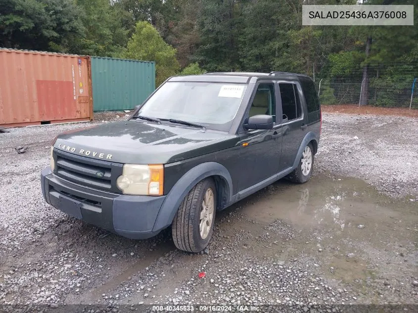 SALAD25436A376008 2006 Land Rover Lr3 V8 Se