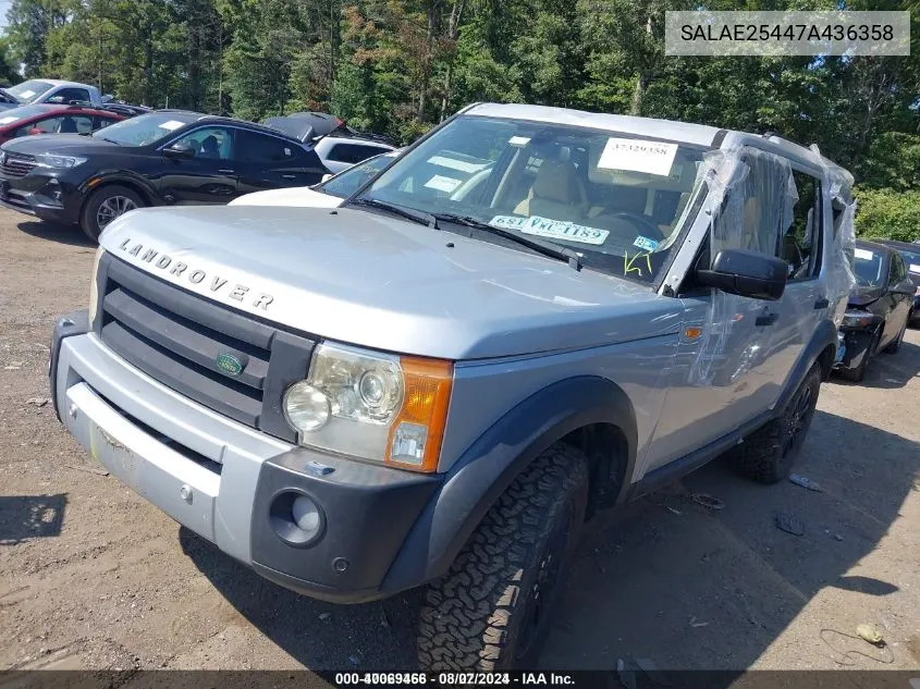 SALAE25447A436358 2007 Land Rover Lr3 V8 Se