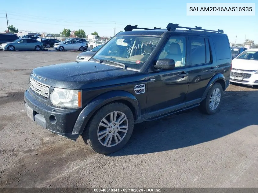 2010 Land Rover Lr4 Hse VIN: SALAM2D46AA516935 Lot: 40318341