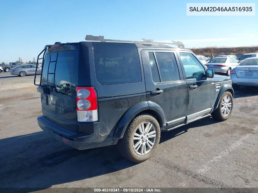 2010 Land Rover Lr4 Hse VIN: SALAM2D46AA516935 Lot: 40318341