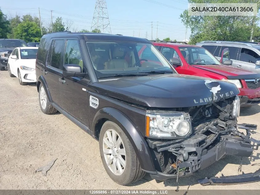 2012 Land Rover Lr4 Hse Luxury VIN: SALAK2D40CA613606 Lot: 12055895