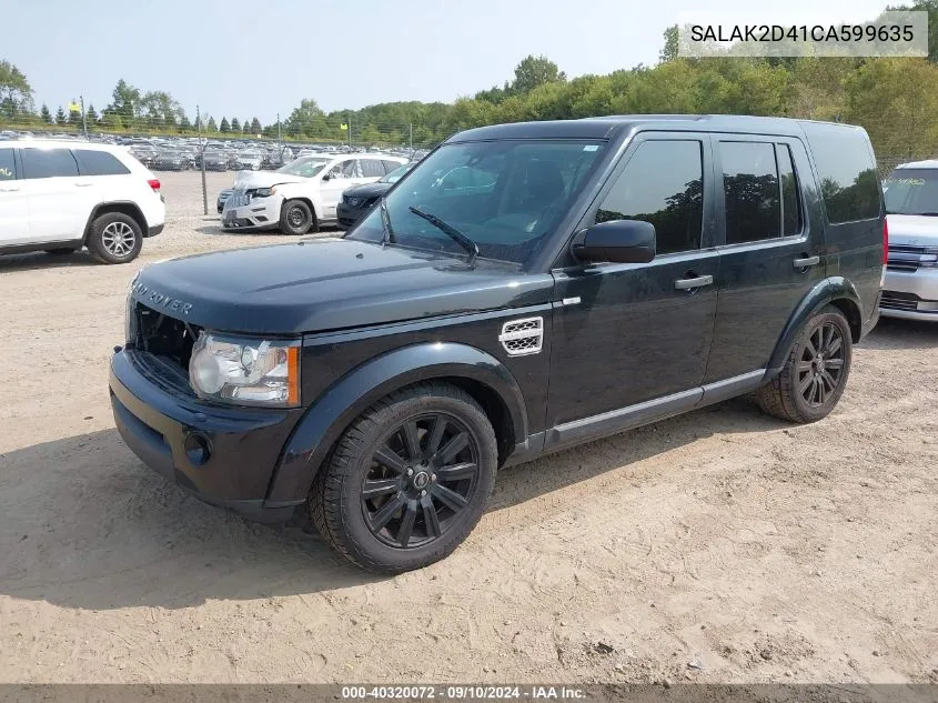 2012 Land Rover Lr4 VIN: SALAK2D41CA599635 Lot: 40320072