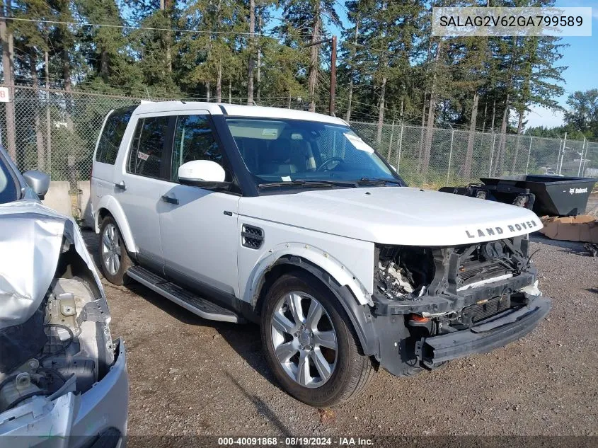 2016 Land Rover Lr4 VIN: SALAG2V62GA799589 Lot: 40091868