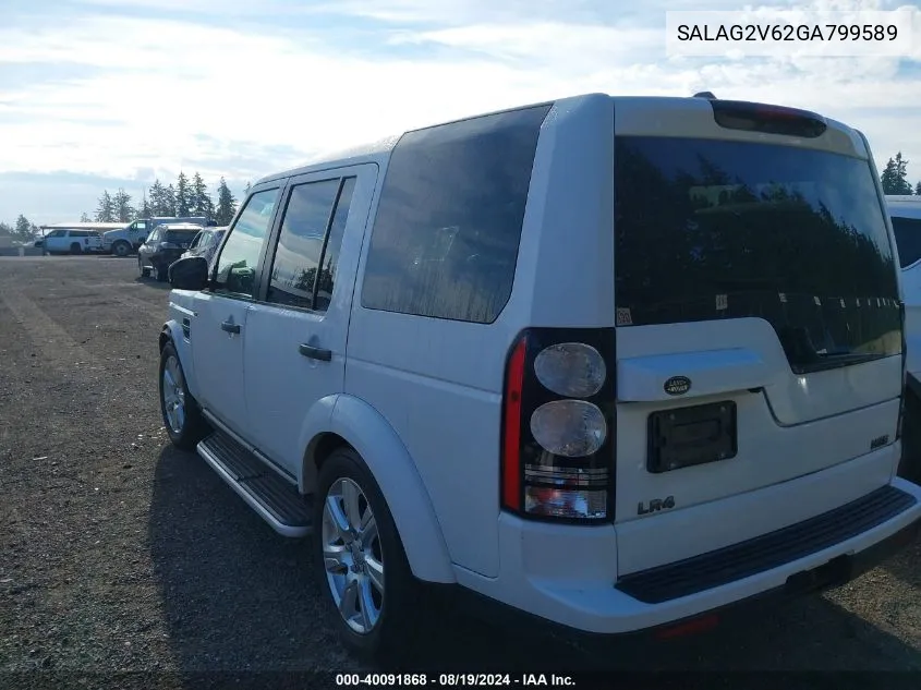 2016 Land Rover Lr4 VIN: SALAG2V62GA799589 Lot: 40091868