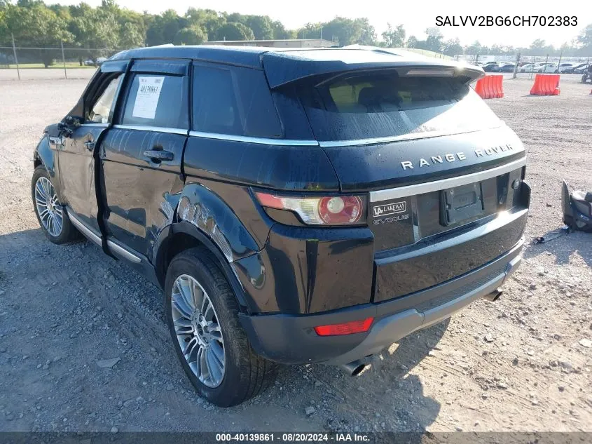 SALVV2BG6CH702383 2012 Land Rover Range Rover Evoque Prestige Premium