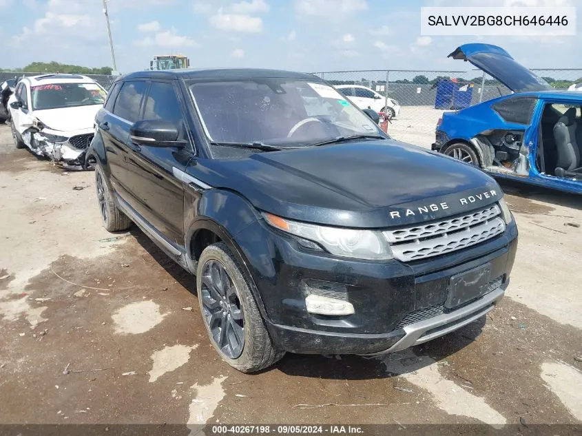 2012 Land Rover Range Rover Evoque Prestige Premium VIN: SALVV2BG8CH646446 Lot: 40267198