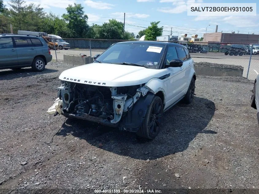 2014 Land Rover Range Rover Evoque Dynamic Premium VIN: SALVT2BG0EH931005 Lot: 40151589