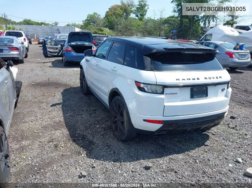 SALVT2BG0EH931005 2014 Land Rover Range Rover Evoque Dynamic Premium