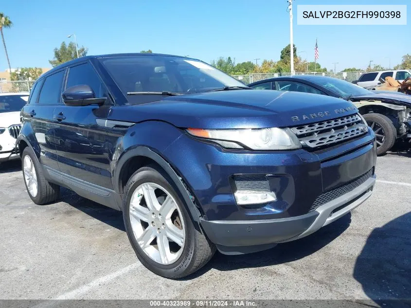 2015 Land Rover Range Rover Evoque Pure Plus VIN: SALVP2BG2FH990398 Lot: 40323989