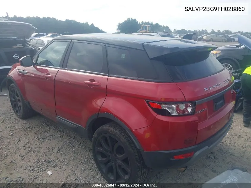 SALVP2BG9FH028860 2015 Land Rover Range Rover Evoque Pure Plus