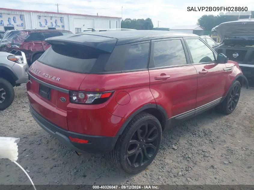 SALVP2BG9FH028860 2015 Land Rover Range Rover Evoque Pure Plus