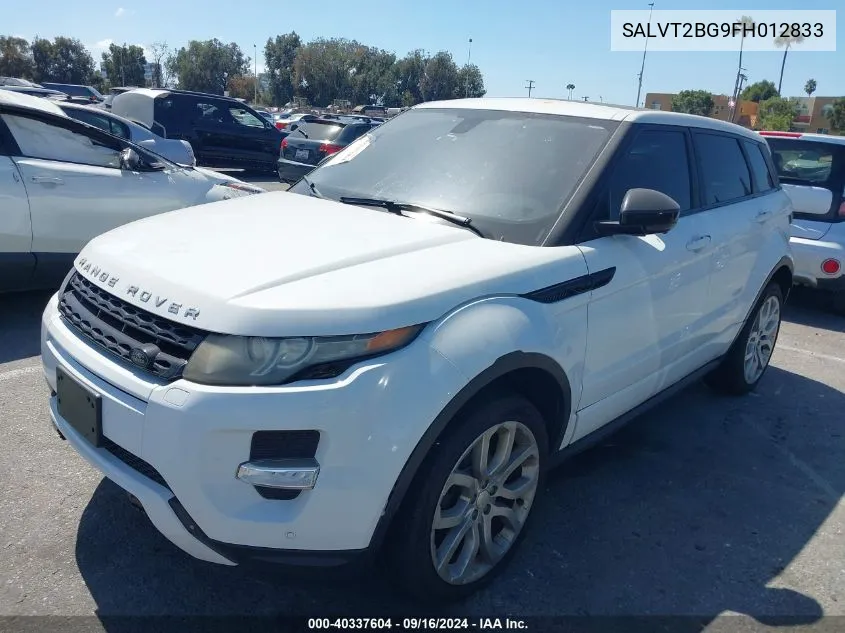 2015 Land Rover Range Rover Evoque Dynamic VIN: SALVT2BG9FH012833 Lot: 40337604