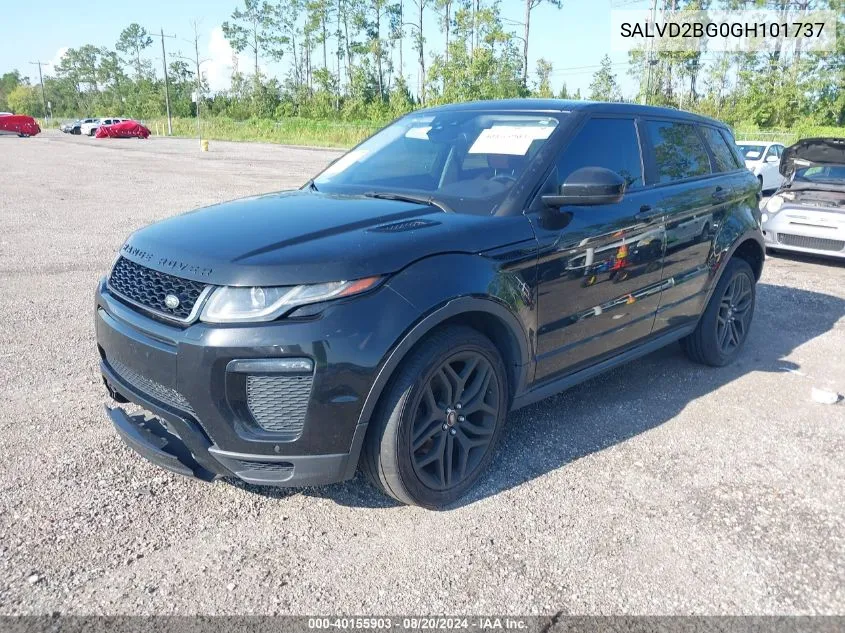 2016 Land Rover Range Rover Evoque Hse Dynamic VIN: SALVD2BG0GH101737 Lot: 40155903