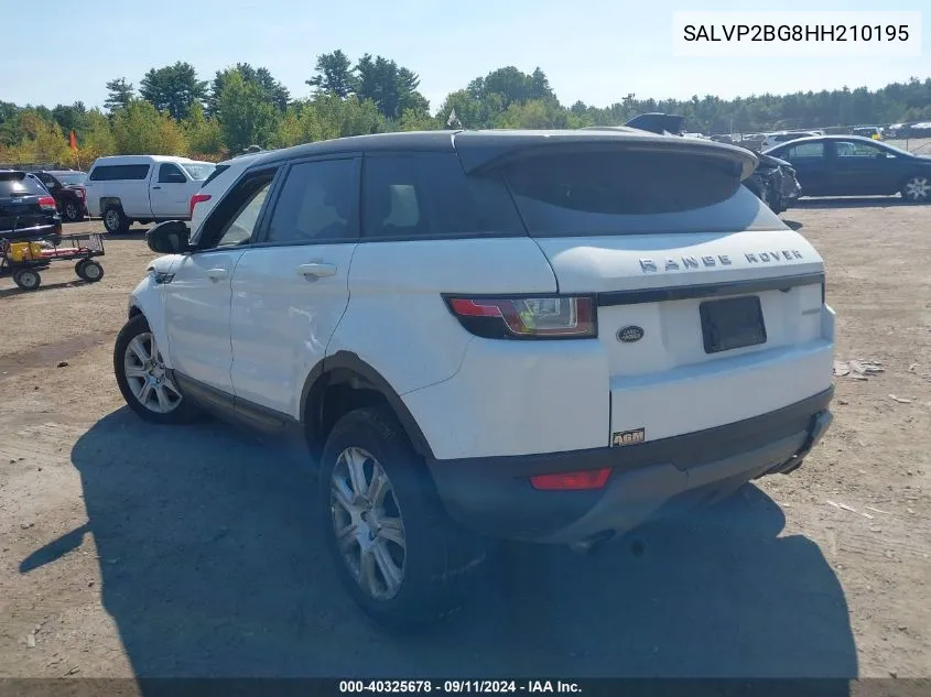 2017 Land Rover Range Rover Evoque Se/Se Premium VIN: SALVP2BG8HH210195 Lot: 40325678