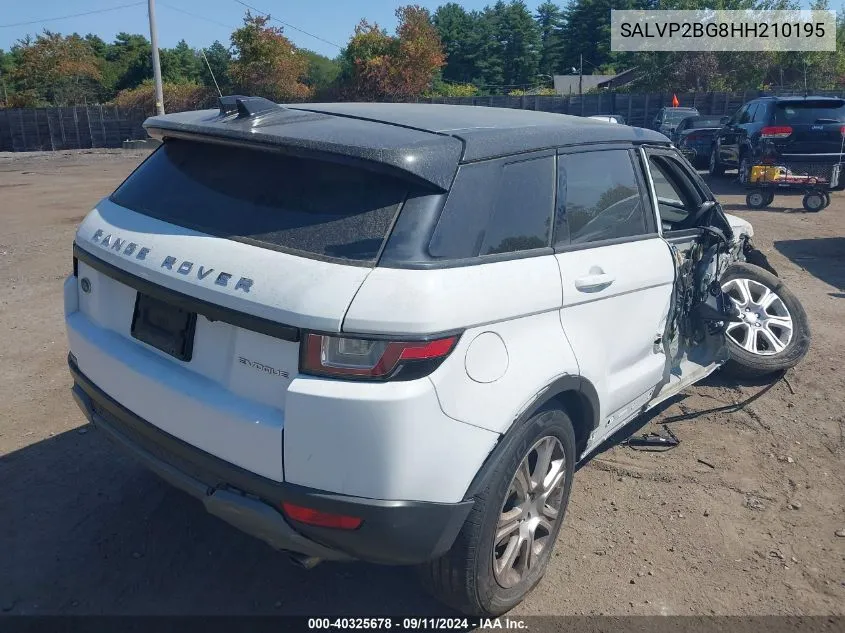 SALVP2BG8HH210195 2017 Land Rover Range Rover Evoque Se/Se Premium