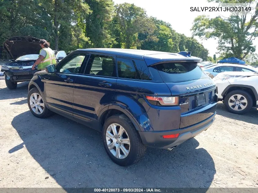 SALVP2RX1JH303149 2018 Land Rover Range Rover Evoque Se/Se Premium