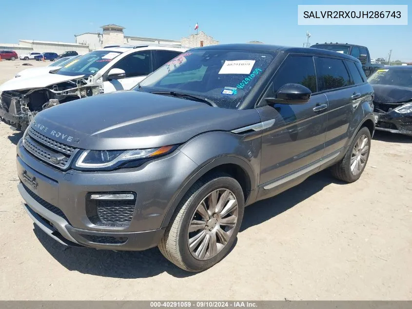 SALVR2RX0JH286743 2018 Land Rover Range Rover Evoque Hse