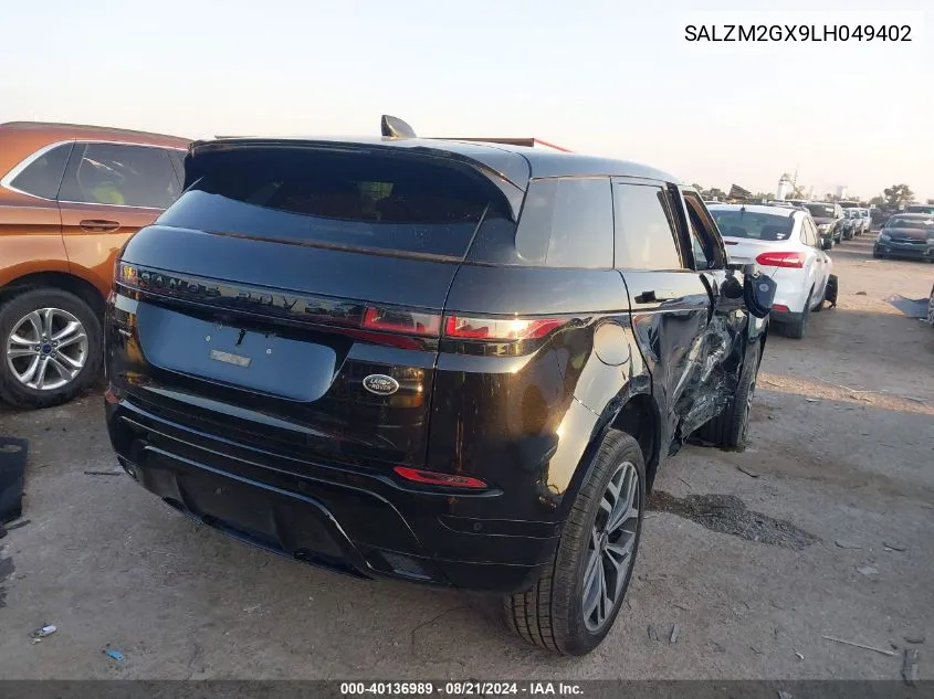 2020 Land Rover Range Rover Evoque Hse VIN: SALZM2GX9LH049402 Lot: 40136989