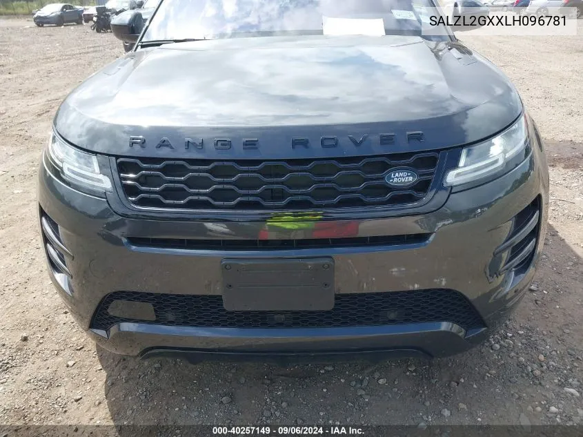 2020 Land Rover Range Rover Evoque R-Dynamic Se VIN: SALZL2GXXLH096781 Lot: 40257149