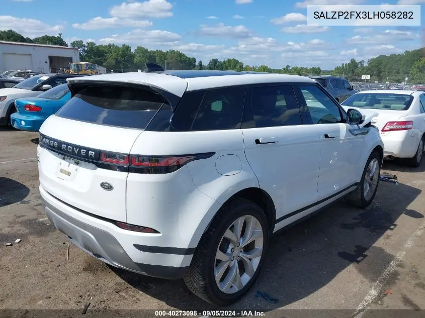 SALZP2FX3LH058282 2020 Land Rover Range Rover Evoque Se