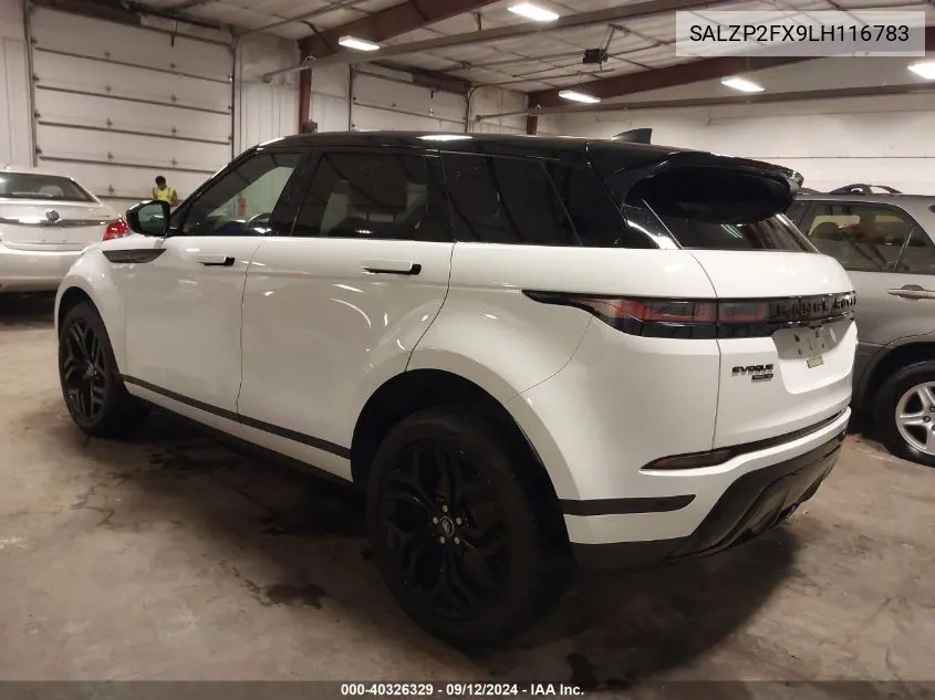 SALZP2FX9LH116783 2020 Land Rover Range Rover Evoque Se