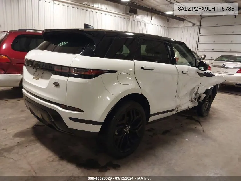 2020 Land Rover Range Rover Evoque Se VIN: SALZP2FX9LH116783 Lot: 40326329